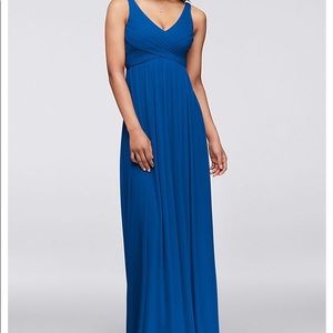 Cowl back bridesmaid dress.